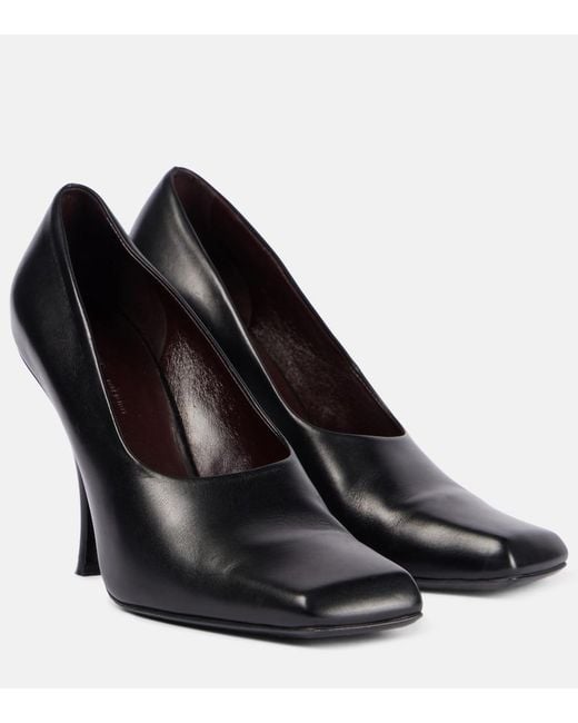 Khaite Black Eva Leather Pumps