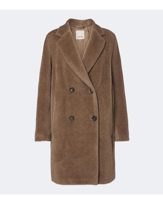 Max Mara Brown Alpaca And Wool Coat