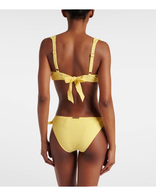 Haut de bikini Cape Town a carreaux Heidi Klein en coloris Yellow