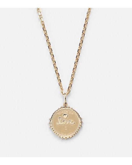 Sydney Evan Metallic World Traveler 14Kt Pendant Necklace With Diamonds