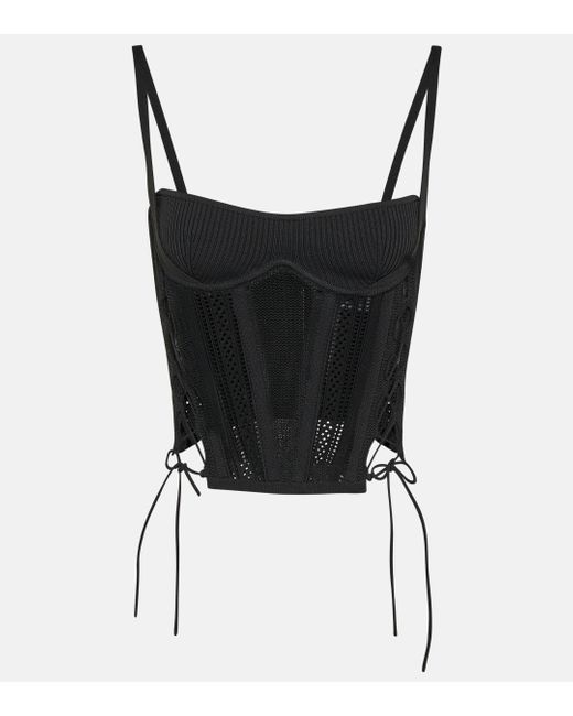 Dion Lee Black Knitted Bustier