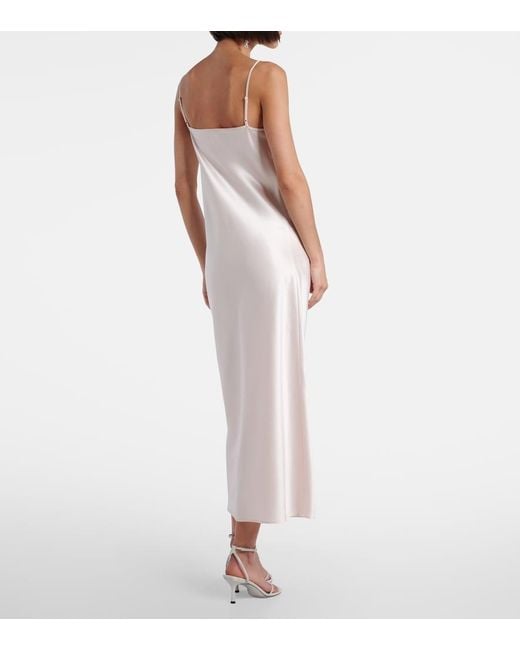 Joseph White Silk Satin Slip Dress