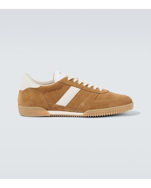 Tom Ford Brown Radcliffe Suede Sneakers for men