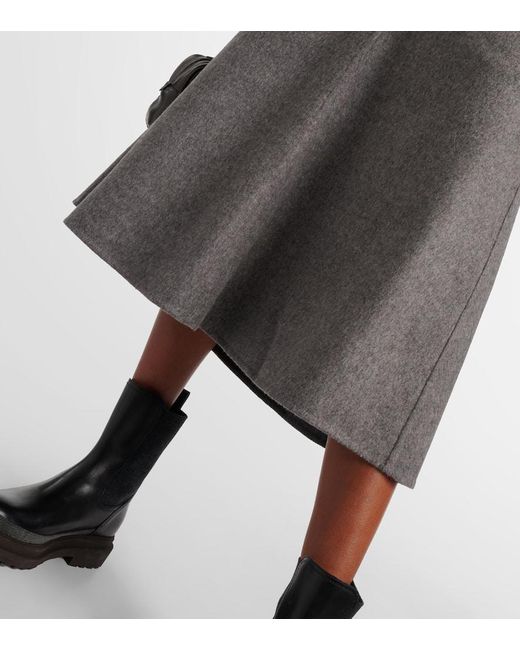 Brunello Cucinelli Gray Ausgestellter Rock