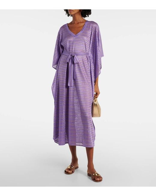 Melissa Odabash Purple June Kaftan