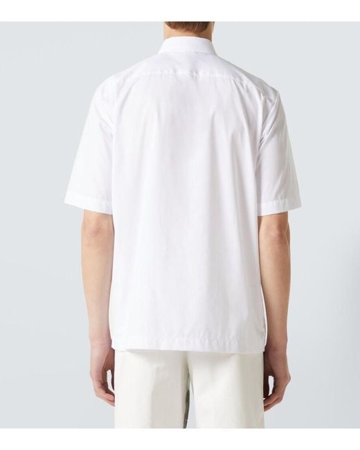 Dries Van Noten White Cotton Poplin Shirt for men