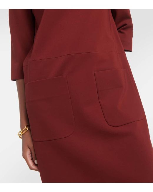 Max Mara Red Minikleid Nettare Aus Jersey