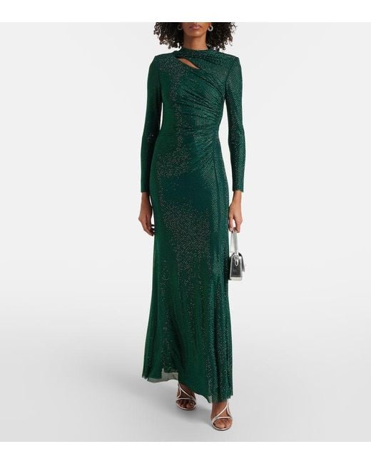 Self-Portrait Green Robe Mit Kristallen