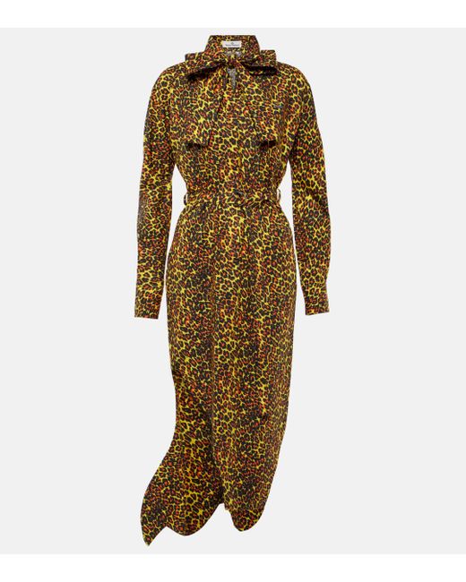 Robe longue imprimee en coton Vivienne Westwood en coloris Yellow