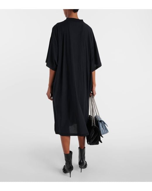 Robe en coton Balenciaga en coloris Black