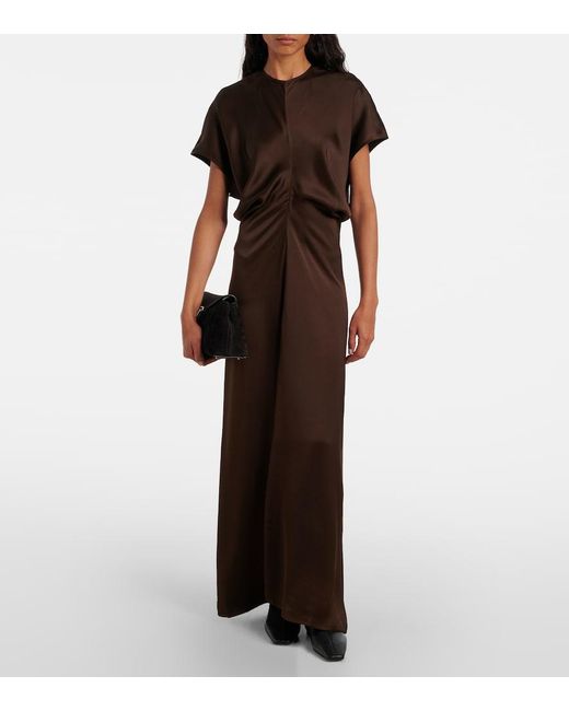 brown velvet dress women Zapakasa Women Brown Velvet Long Formal Dress with Sleeves A Line V-Neck  Ruched Evening Dress with Ruffles