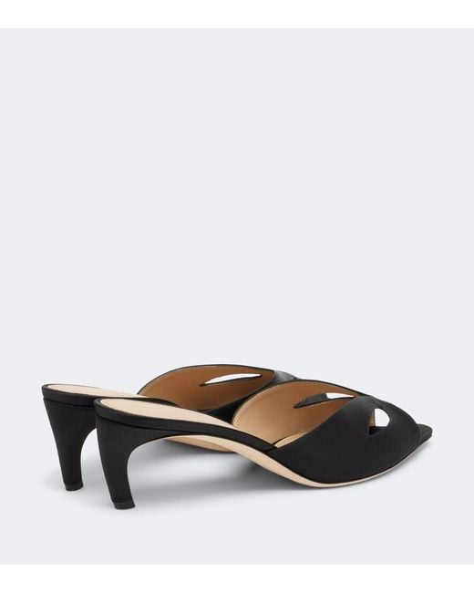 Victoria Beckham Black Harlow Mask Satin Mules