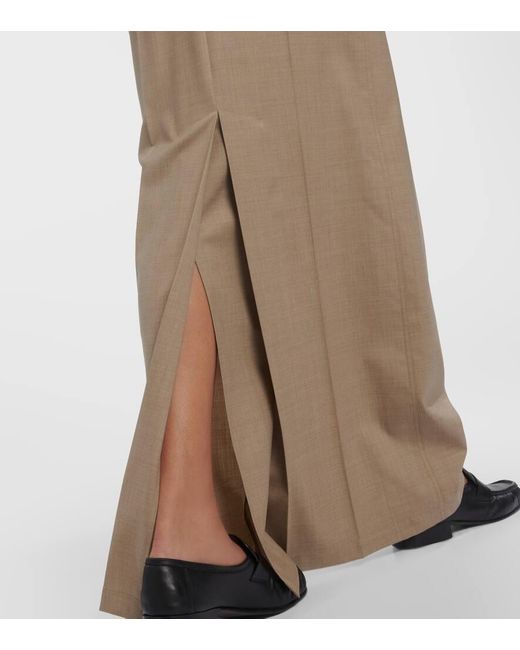 Max Mara Natural Maxirock Circe Aus Schurwolle
