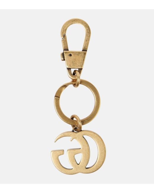 Gucci Metallic Double G Keychain