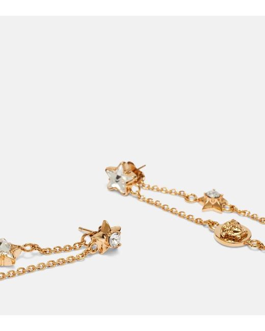 Versace Metallic Ohrringe Medusa Mit Kristallen