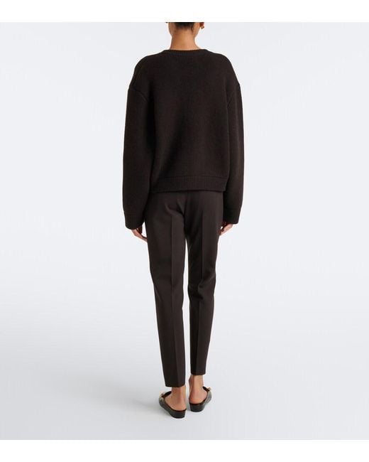 Max Mara Gray Wool-Blend Slim Pants