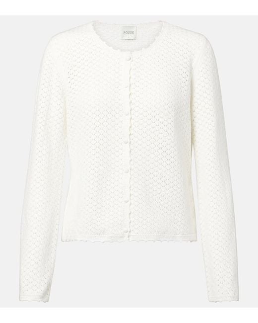 Cardigan Helena De Croche Posse de color White