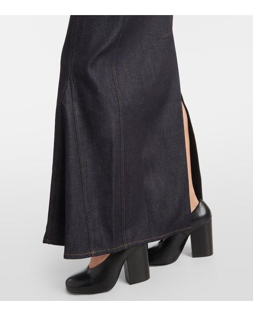 AYA MUSE Black Alis Denim Maxi Skirt