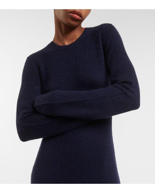 Gabriela Hearst Blue Brogan Cashmere And Silk Maxi Dress