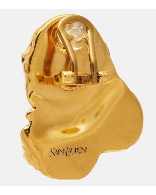 Orecchini A Clip Bubble di Saint Laurent in Metallic
