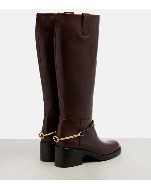 Chloé Brown Dakota 60 Leather Knee-High Boots
