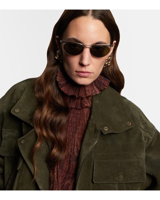 Saint Laurent Green Sl 862 Oval Sunglasses