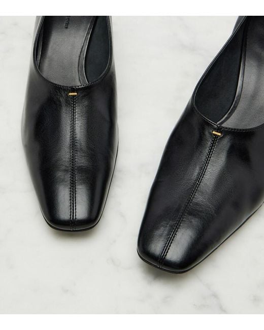 Khaite Black Cecilia Leather Pumps
