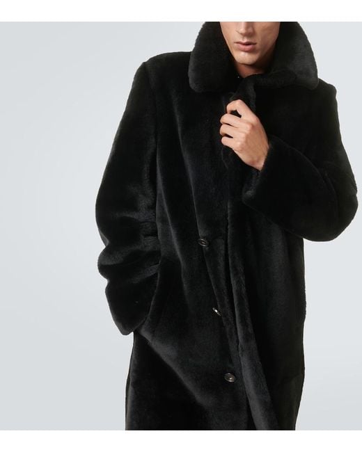 Loro Piana Mantel Emiliano Aus Shearling in Black für Herren