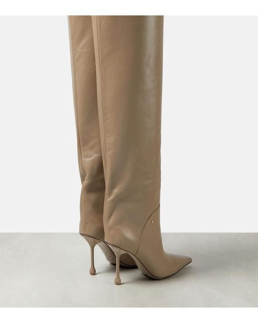 Jimmy Choo Natural Cycas 95 Leather Over-the-knee Boots