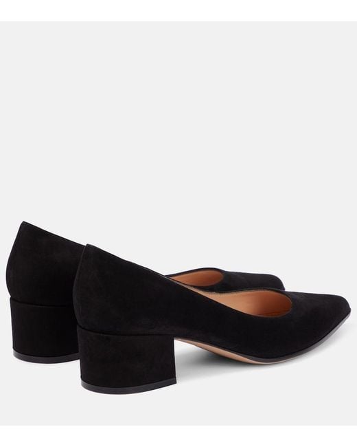 Gianvito Rossi Black Piper 45 Suede Pumps