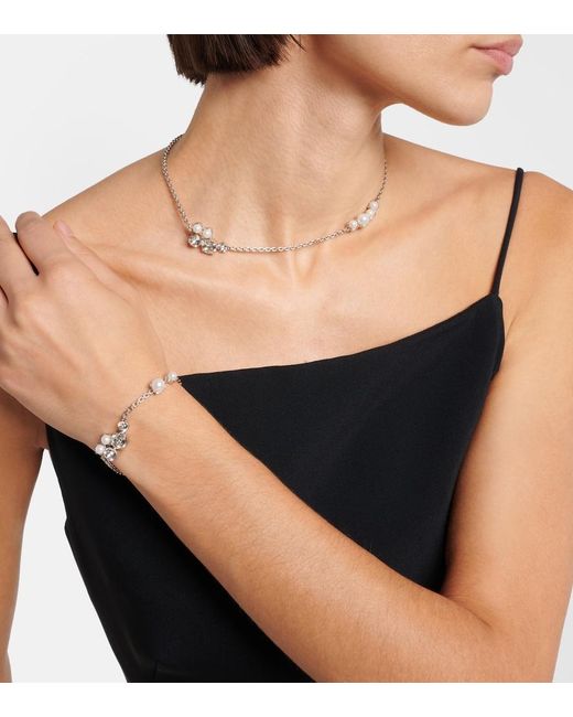 Givenchy White Embellished Bracelet