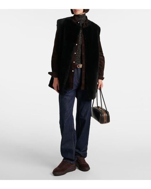 Jimmy Choo Brown Sneakers Diamond Maxi Aus Veloursleder Mit Shearling