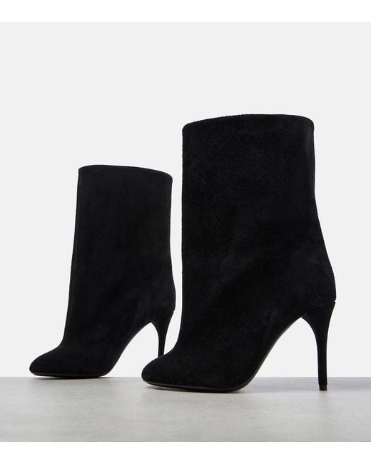 Alaïa Black Suede Ankle Boots