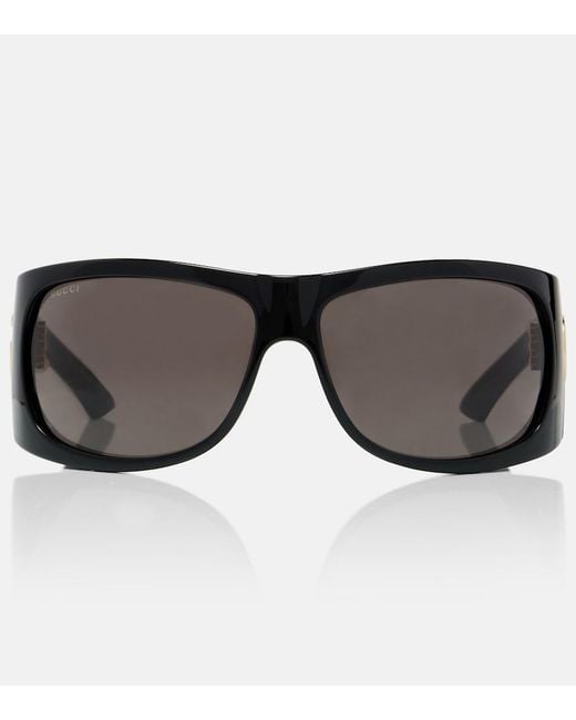 Gucci Black Double G Square Sunglasses