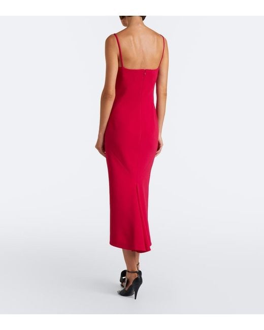 Givenchy Red Crepe Cady Midi Dress