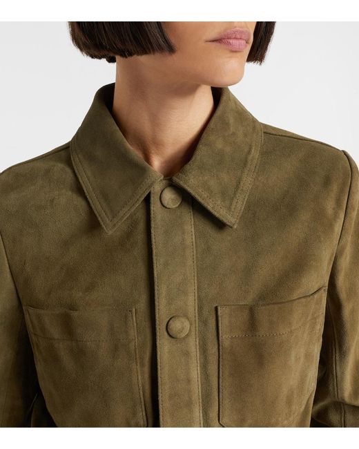 FRAME Green The Small Suede Jacket