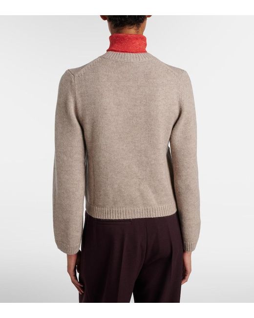 Jardin Des Orangers Natural Wool And Cashmere Cardigan