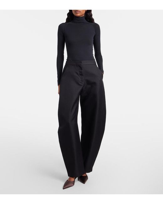 Alaïa Brown Le Coeur Satin Mules