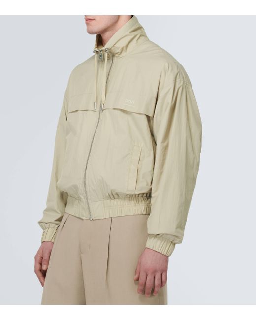 AMI Natural Technical Zip-up Jacket for men