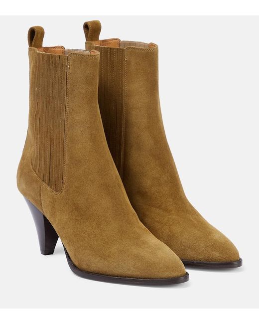 Isabel Marant Brown Reliane Suede Ankle Boots