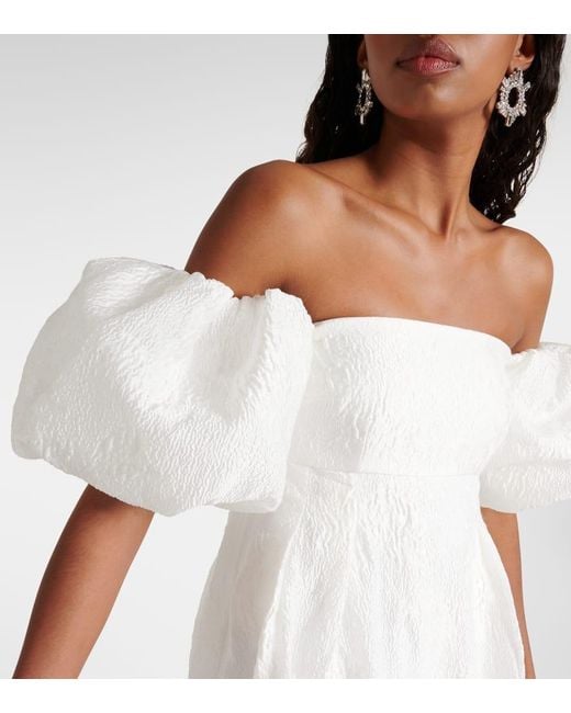 Rebecca Vallance White Off-Shoulder-Robe Matchmaker