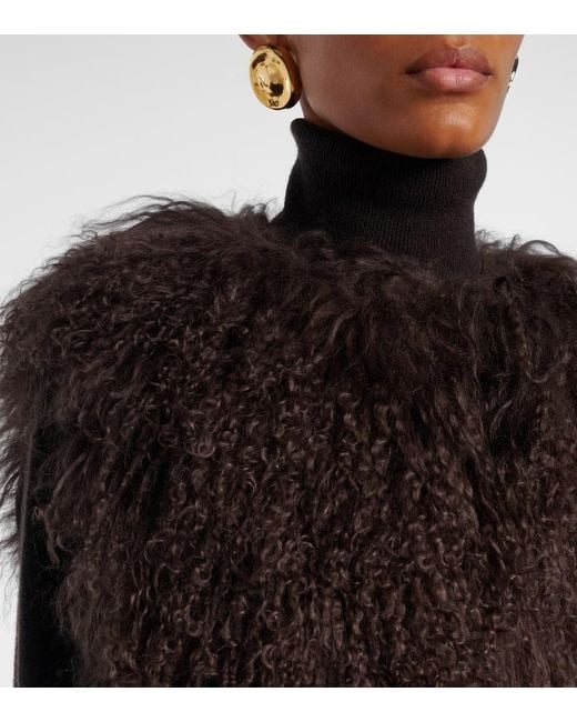 Chaleco De Borrego Yves Salomon de color Black