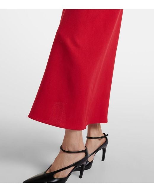 Totême  Red Slouch Wool Maxi Dress