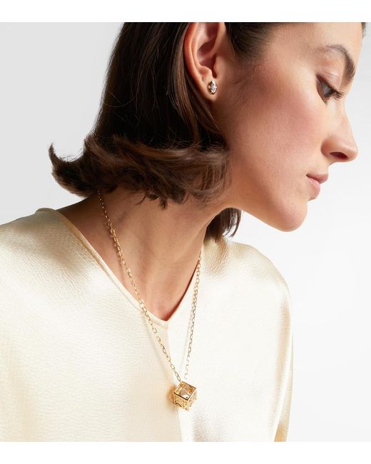 Sydney Evan Metallic 14Kt Charm Necklace With Diamonds