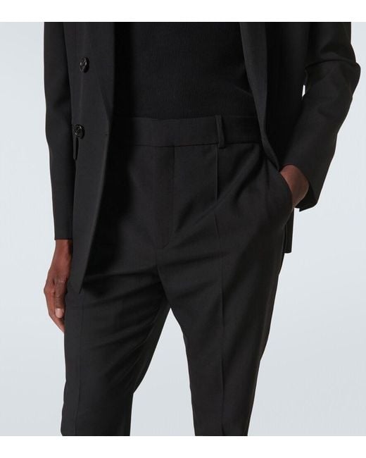 Saint Laurent Black High-Rise Straight Pants for men