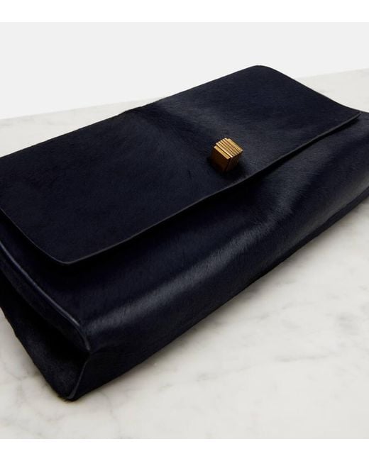 Khaite Black Clutch Audrey Aus Kalbshaar