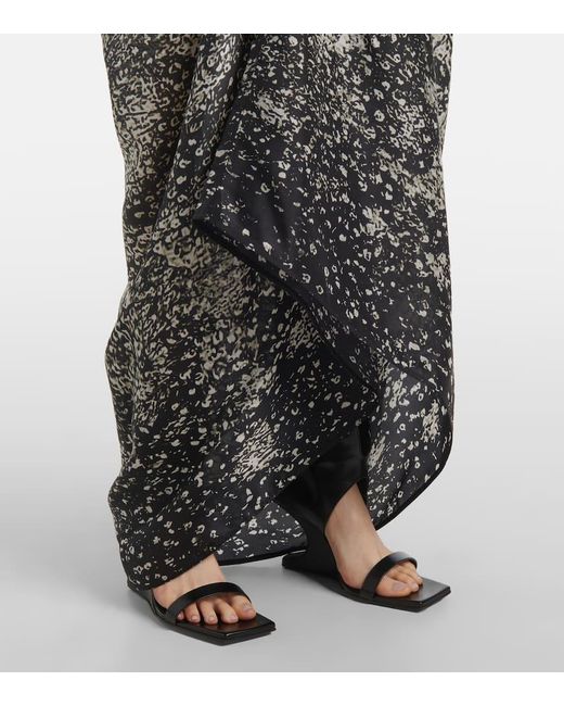 Rick Owens Gray Tommykite Draped Satin Gown