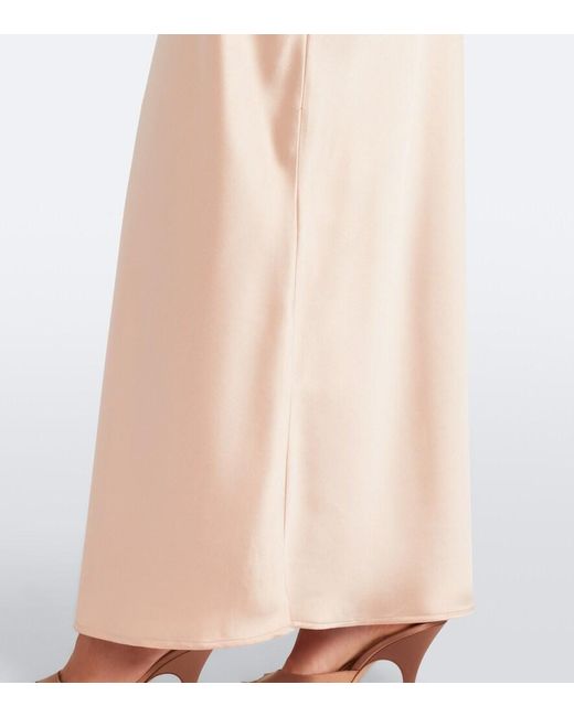 AYA MUSE White Myra Lace And Satin Gown
