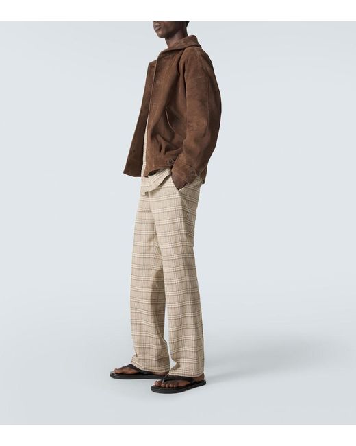 Pantaloni Regular di Auralee in Natural da Uomo