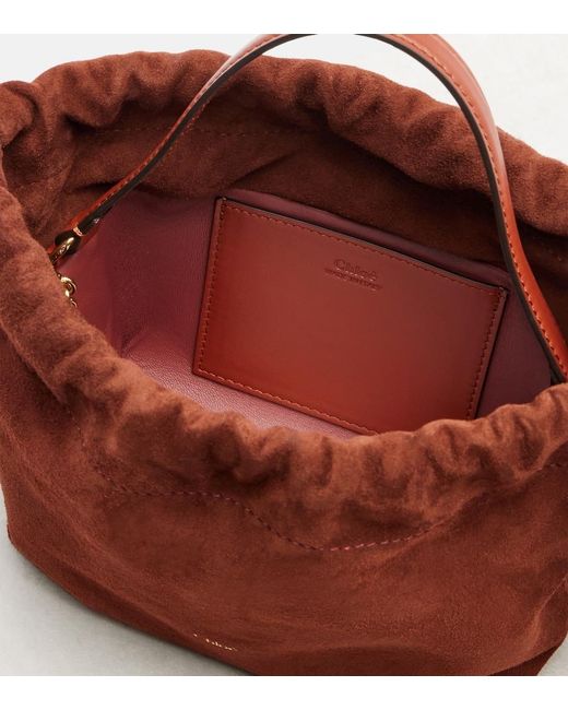 Chloé Brown Icons Small Suede Bucket Bag